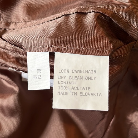 VINTAGE 60’s Genuine Camelhair 2-Button 42R Blazer Classic Tan Tufted Buttons - Picture 14 of 16